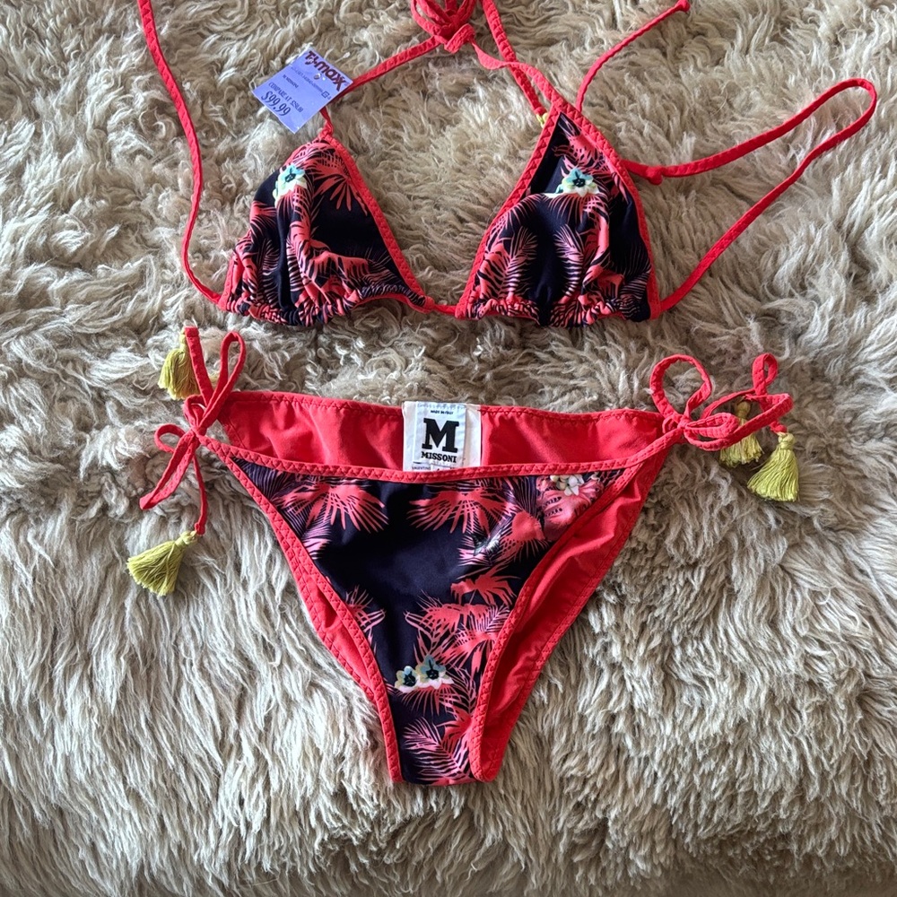Missoni Red/orange and vintage black Bikini